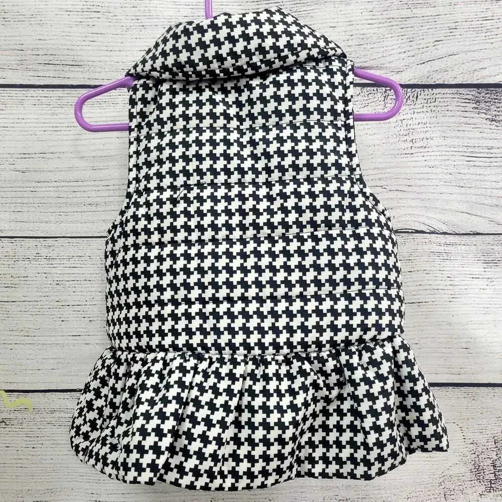 Kid's Headquarters Black and White Puffer Vest Girl's‎ Size 2T